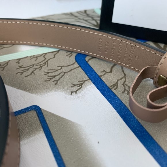 Leather belt with Double buckle